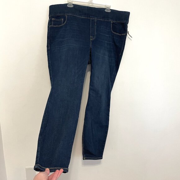 NEW NWT OLD NAVY Plus Size High Waisted Rockstar Pull On Jeggings Dark Jeans 24 - Picture 10 of 16